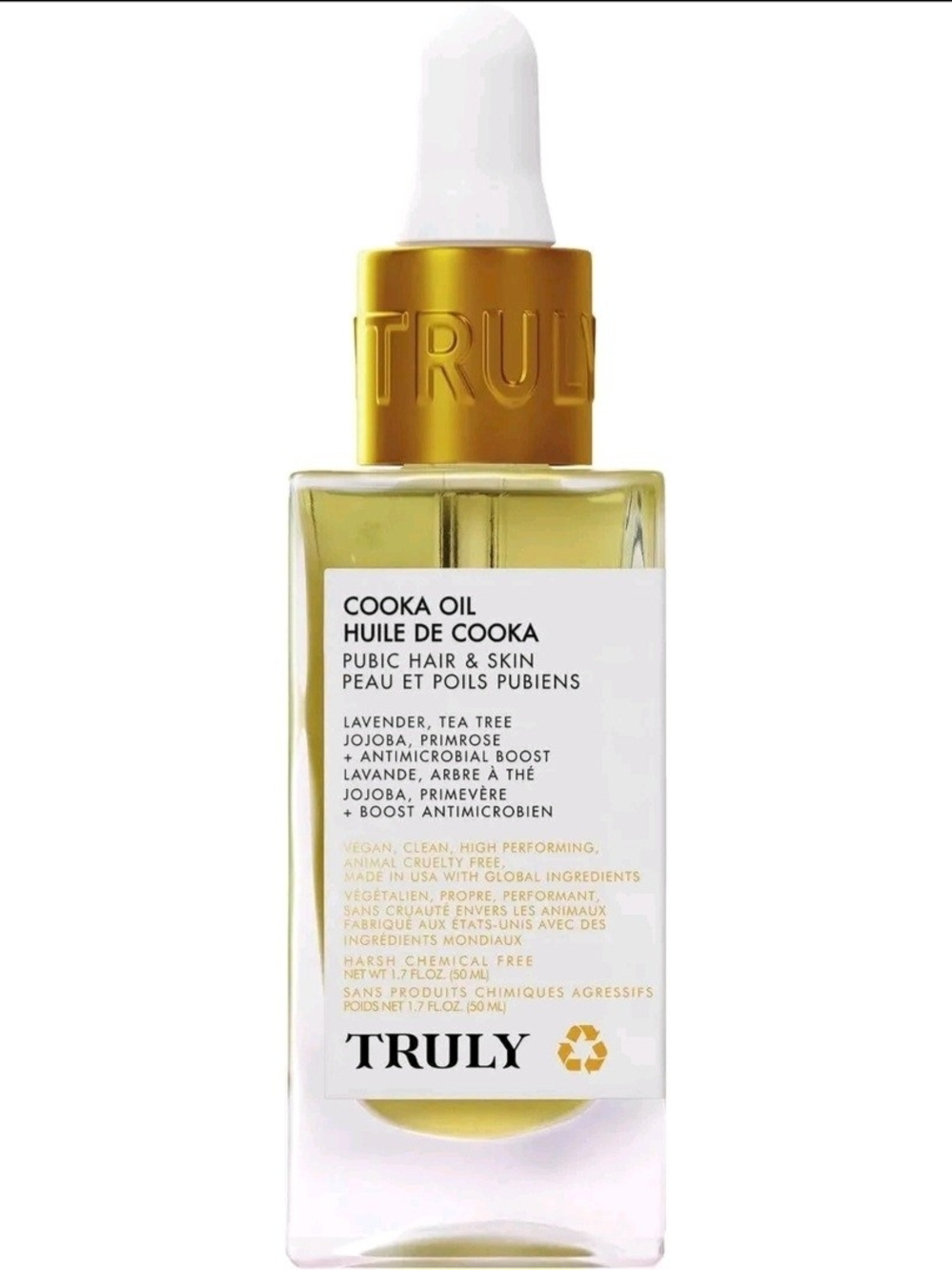 TRULY Cooka Oil Facial & Body Serum - Gold/White